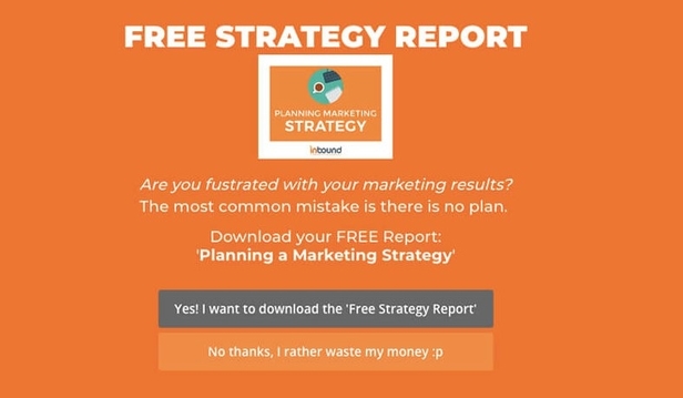 Inbound Marketing Fullscreen Welcome Popup